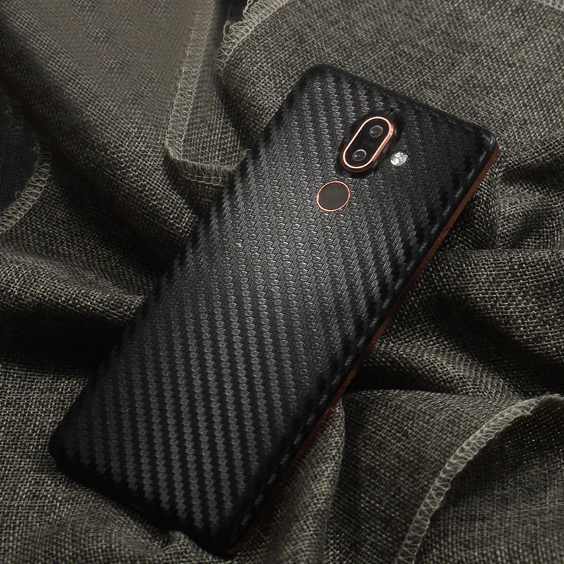 

3D Carbon Fiber Skins Protective Film Wrap Skin Phone Back Paste Protective Film Sticker For Nokia 7 / 7 Plus Pure Color Sticker