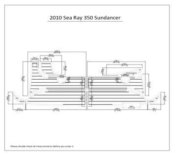 

2010 Sea Ray 350 Sundancer Swim Platform Pad 1/4" 6mm Boat EVA Teak Decking