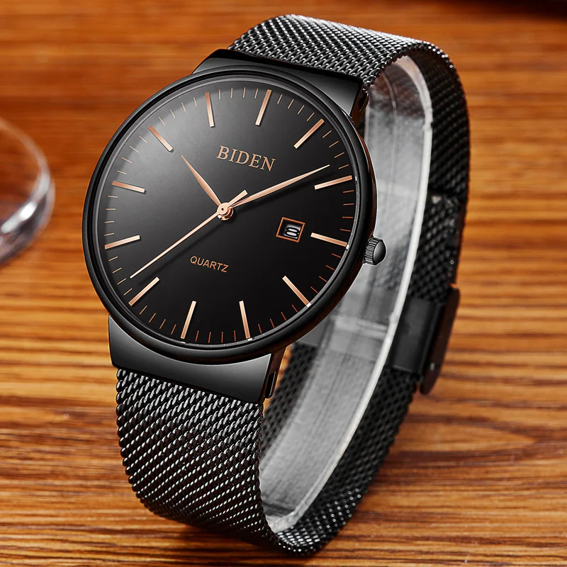 Biden Luxury Brand Watch Mens Fashion Casual Wrist Watches Full Steel Quartz Watches Date Sports Waterproof Watch Clock Relogio Aliexpress