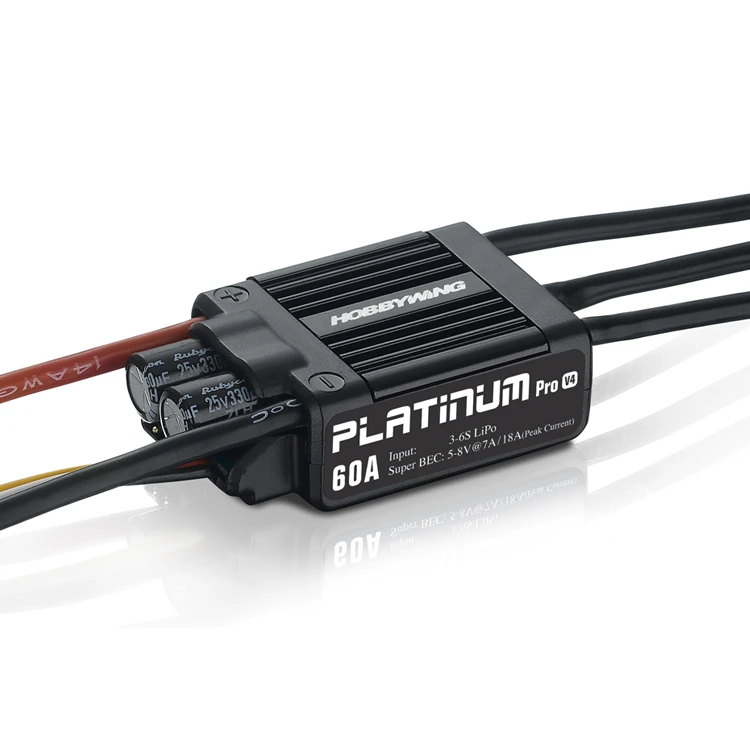 Hobbywing Platinum 60A V4 Brushless ESC For RC Helicopter