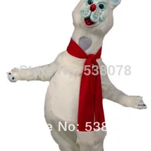 Зимний Рождественский маскарадный костюм полярного медведя костюм Антарктического животного тема Mascotte Mascota маскарадные костюмы SW1097
