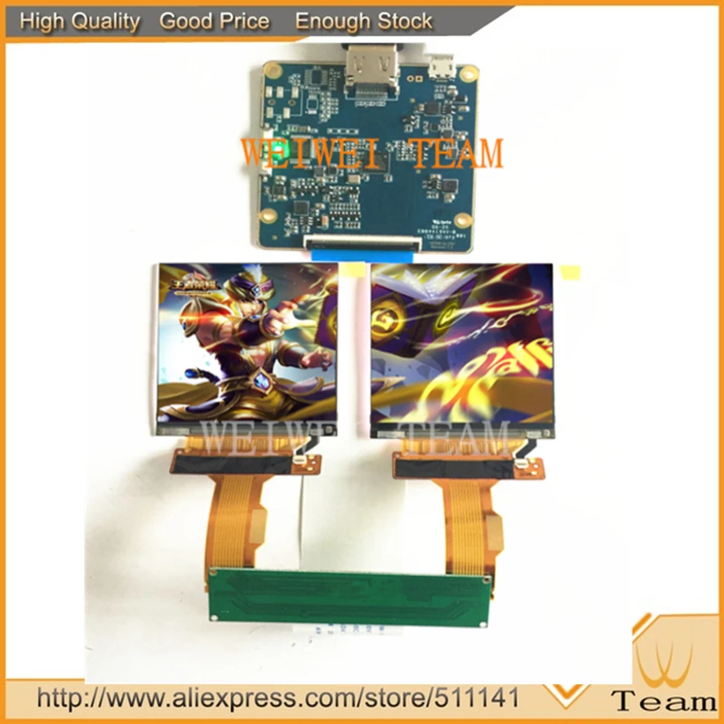 

3D VR LCD display screen for windows mixed reality with mipi to hdmi board 2.9 inch 2k 1440*1440 40pins TFT IPS LCD