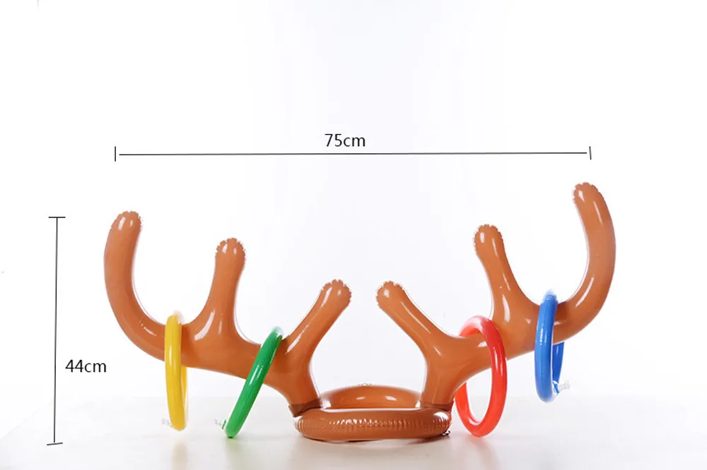 HIINST Christmas Holiday Party Hat Game Toys Inflatable Reindeer Antler Ring Toss Drop Shipping 