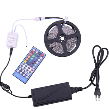 

12 Volt LED RGBW RGBWW Light Strip Lamp 5Meter SMD5050 60L/M with 40Key Remote Controller 6A AC 110V 220V to DC 12V Power Supply