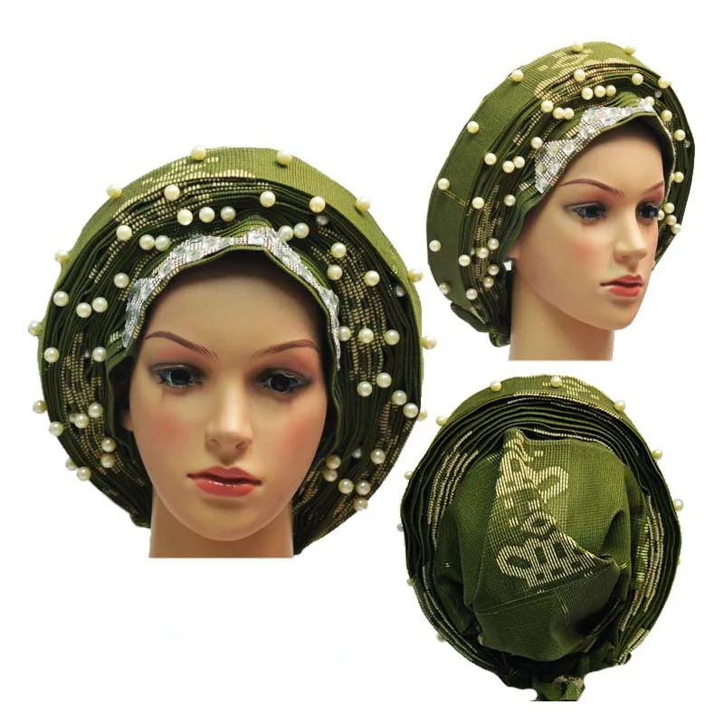 17 цветов Нигерия Авто gele Африканский головной убор aso oke тюрбан нигерийский