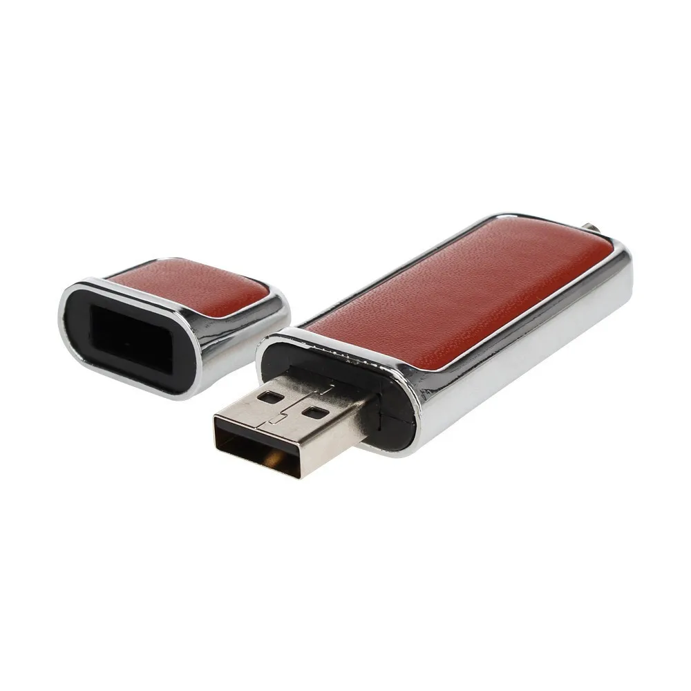 Высокопоставленный Кожаный USB 2,0 флэш-память 128 ГБ металлическая Флешка 4 ГБ 8 ГБ 16 ГБ 64 Гб креативный USB флеш-накопитель 32 ГБ подарки компании