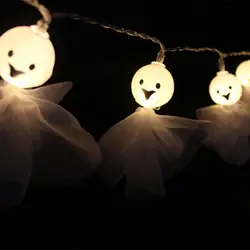 Декорации для Хэллоуина с подсветкой подвеска в форме скелета приведения огни тыквы для детей