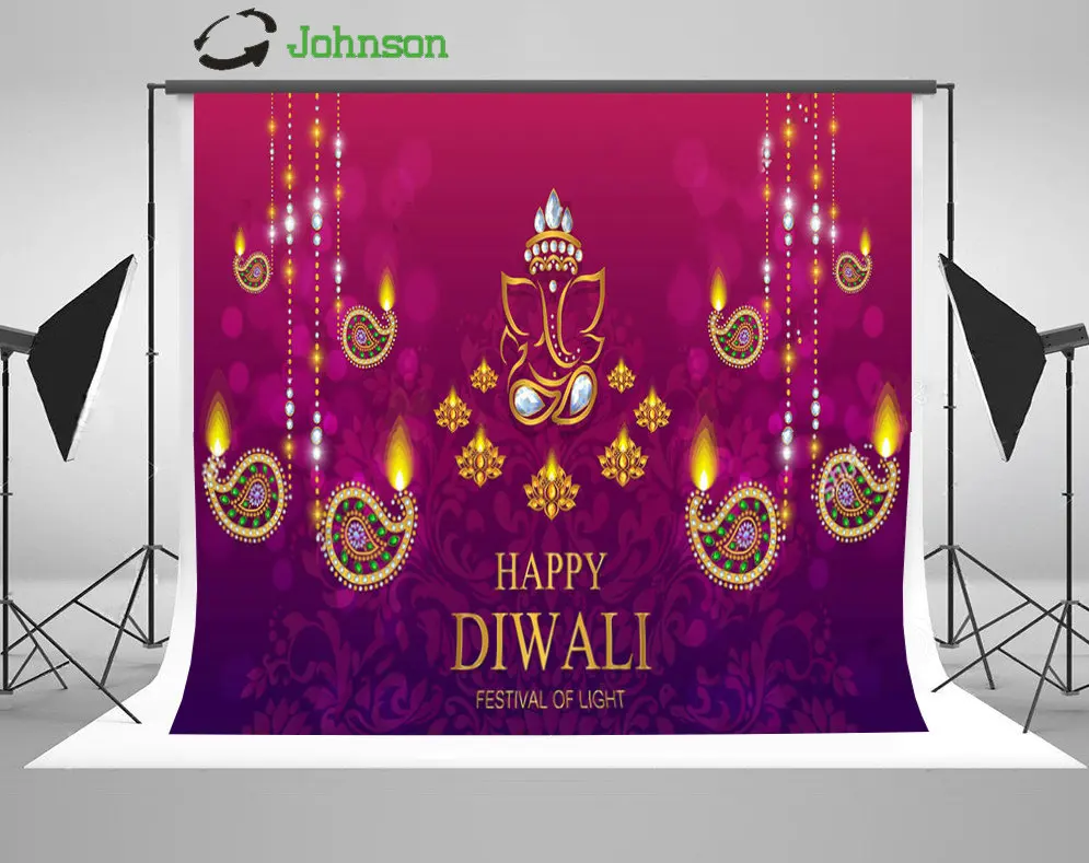 

Праздничный фон с золотыми кристаллами Diwali, цветной фон из полиэстера или виниловой ткани высокого качества, компьютерная печать, настенный фон