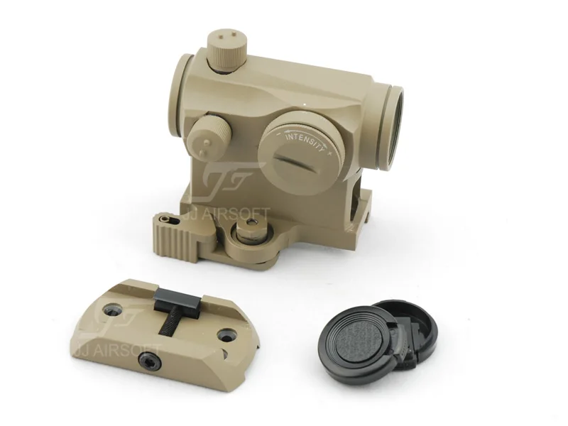 

JJ Airsoft Micro 1x24 Red Dot with QD Riser Mount , Low Mount (Tan)