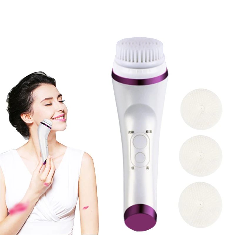 Electric Face Cleanser Brush Vibrate Pore Clean Soft Silicone Cleansing