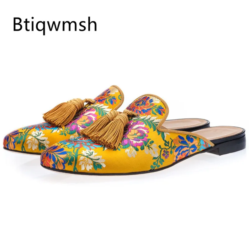 yellow pantoufles femmes