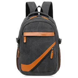 Для Мужчин's Винтаж холст рюкзак для ноутбука плеча Путешествия Bookbag