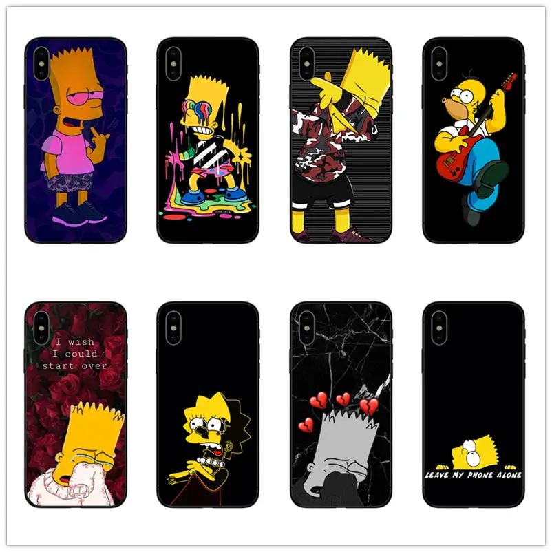 Homer J Simpson Hard Pc Phone Case Cover For Apple Iphone 6 6s 7 8 Plus X 10 Xr Xs Max 5 5s Se Bart Simpson Funny Cartoon Coque Buy At The