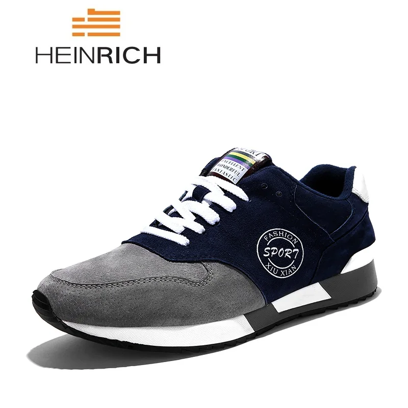

HEINRICH Shoes Men Genuine Leather High Quality Casual Shoes For Men Autumn Winter Sneakers Footwear Zapatos Hombre Casual