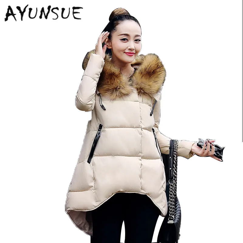 ##BUY Fashion Winter Coat Women Cotton Coats Jacket Cloak Design Plus Size Thicken Large Faux Fur Collar Candy Color Cotton XC049