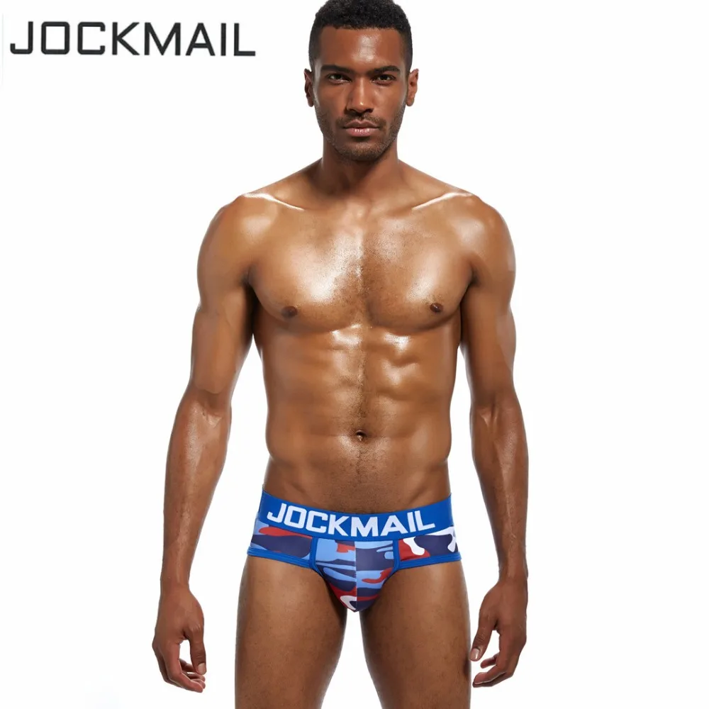 Трусы брифы JOCKMAIL мужские камуфляжные пикантное нижнее белье с низкой талией