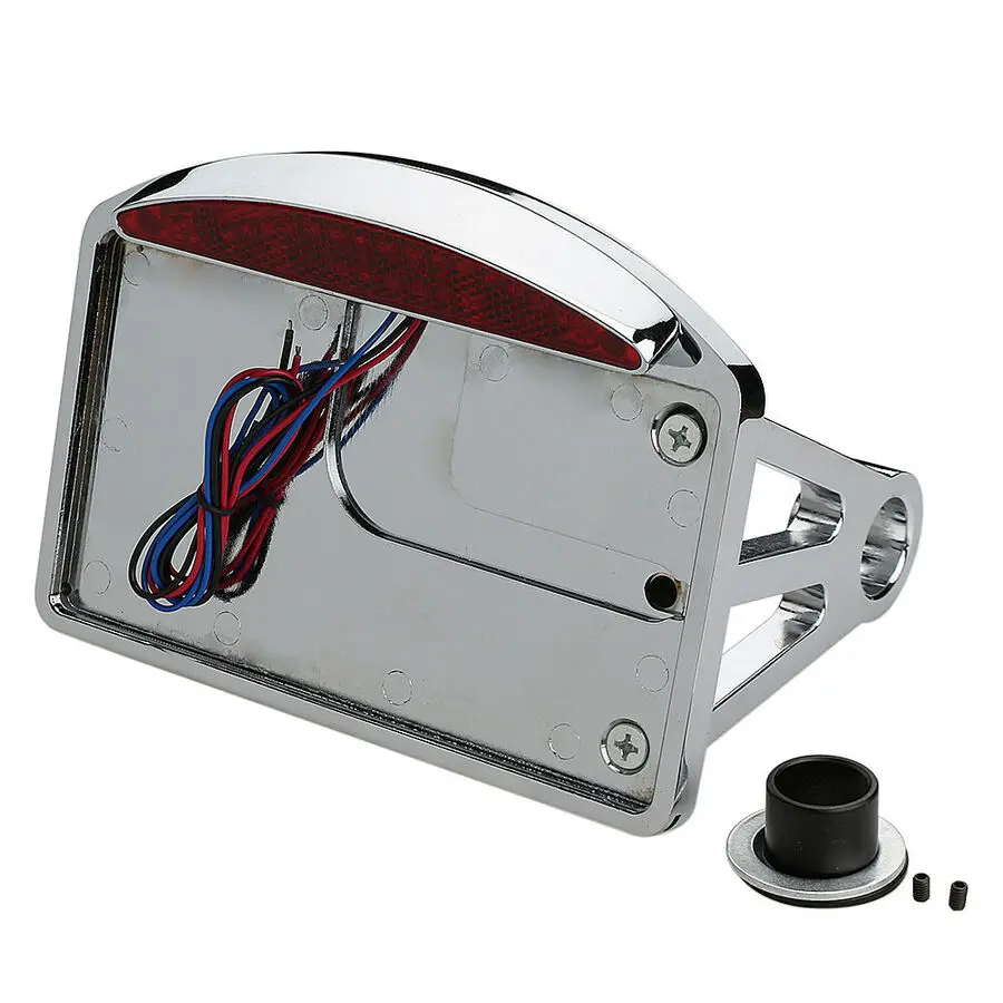 

Chrome Side Mount License Plate Bracket Holder Tail Light For Harley Davidson Motorcycle License Plate