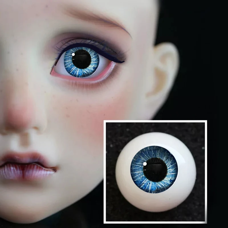 Мяч для глаз BJD 8 мм 12 14 18 20 22 синих радиальных очков аксессуары кукол 1/4 1/6 | Игрушки