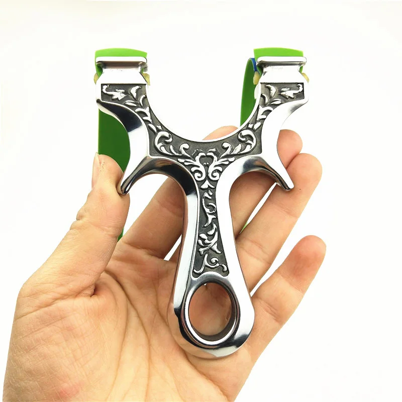 Нержавеющая титановая сталь металлическая Рогатка катапульты Sling Shot Marble
