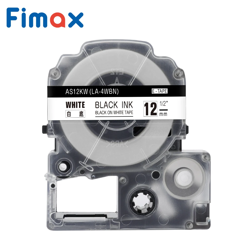 Fimax 1 пакет SS12KW LC-4WBN совместимый для EPSON для кровати King/Джим черная и белая 12 мм ST12KW этикеток для LW-300 LW-400 LW-600P SR530C