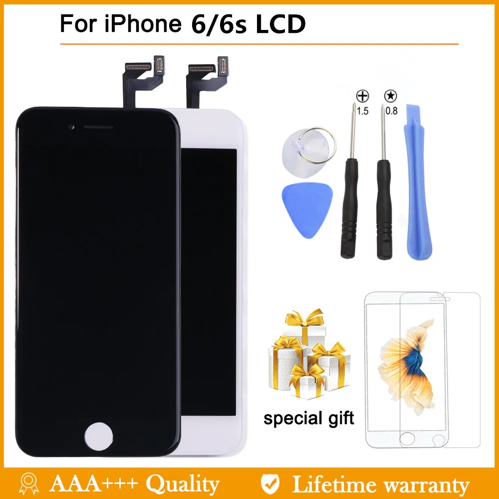 

Mobymax 100% Good Working LCD Touch Screen Glass Digitizer Display Assembly For iPhone 6 S Plus Free Shipping +Tempered film