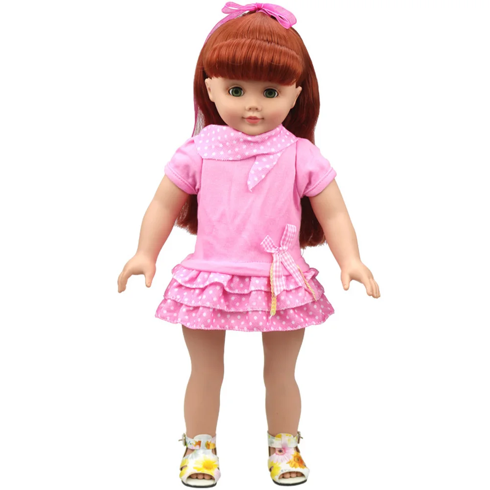 Dolls Dress for18 Inch Doll Dress Pink Mini Skirtin Dolls Accessories