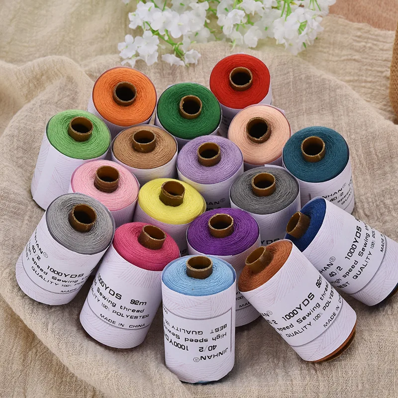 1000 Yards 24pcs Multicolor Machine Embroidery Thread Sewing Polyester