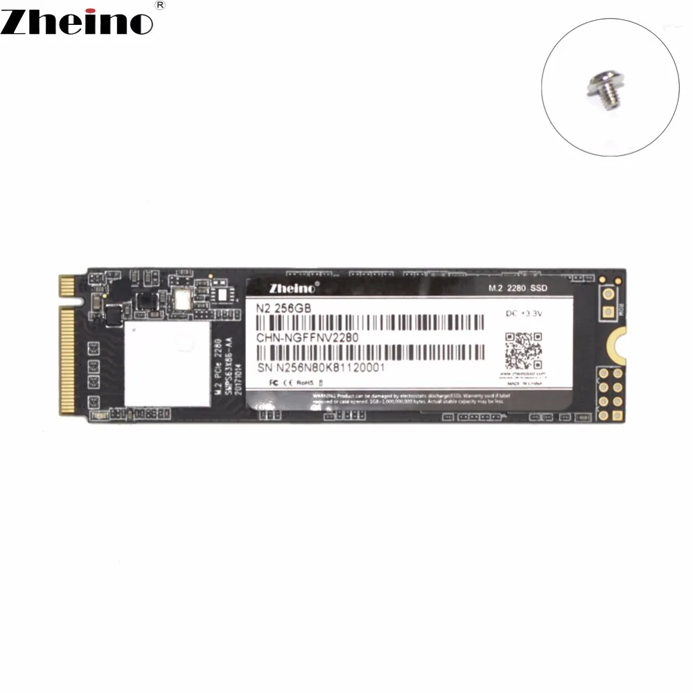 

Zheino M.2 PCIe SSD N2 256GB NVMe 2280 mm For Laptop Desktop Internal Solid State Hard drive