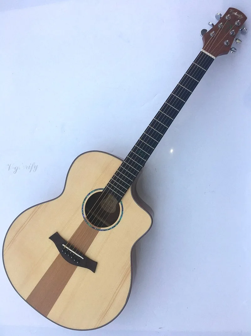 

41inch good quality red cedar top acoustic electric guitar tylor body shape