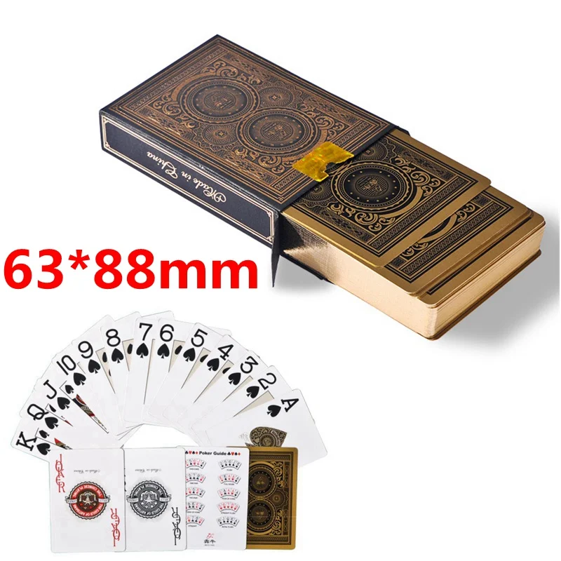 Прямая поставка, 16 видов качественных пластиковых ПВХ покерных водонепроницаемых черных игральных карт, креативный подарок, прочный покер - Цвет: PK4