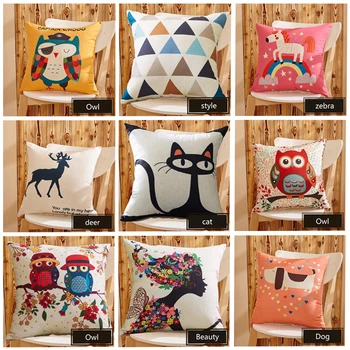 

Lychee Cartoon Printed Pillow Case Cover Square 40x40cm/45x45cm Polyester Pillowcase Home Decorative Pillowcases