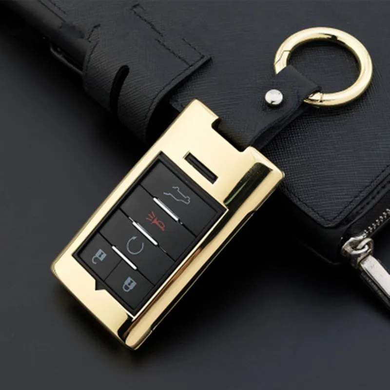 Сплав кожаный чехол для ключа автомобиля s для Cadillac Escalade SRX XTS ATSL SLS CTS STS ATS BLS чехол для ключа без ключа