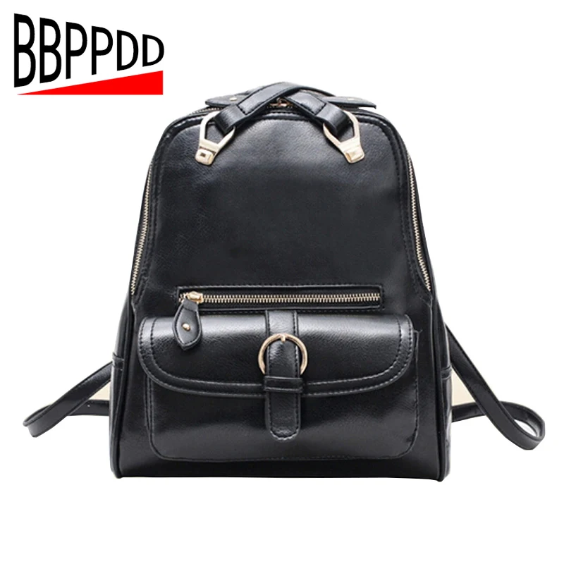 Frauen Leder Rucksack Hohe Qualität PU Leder Marke Rucksack Adrette