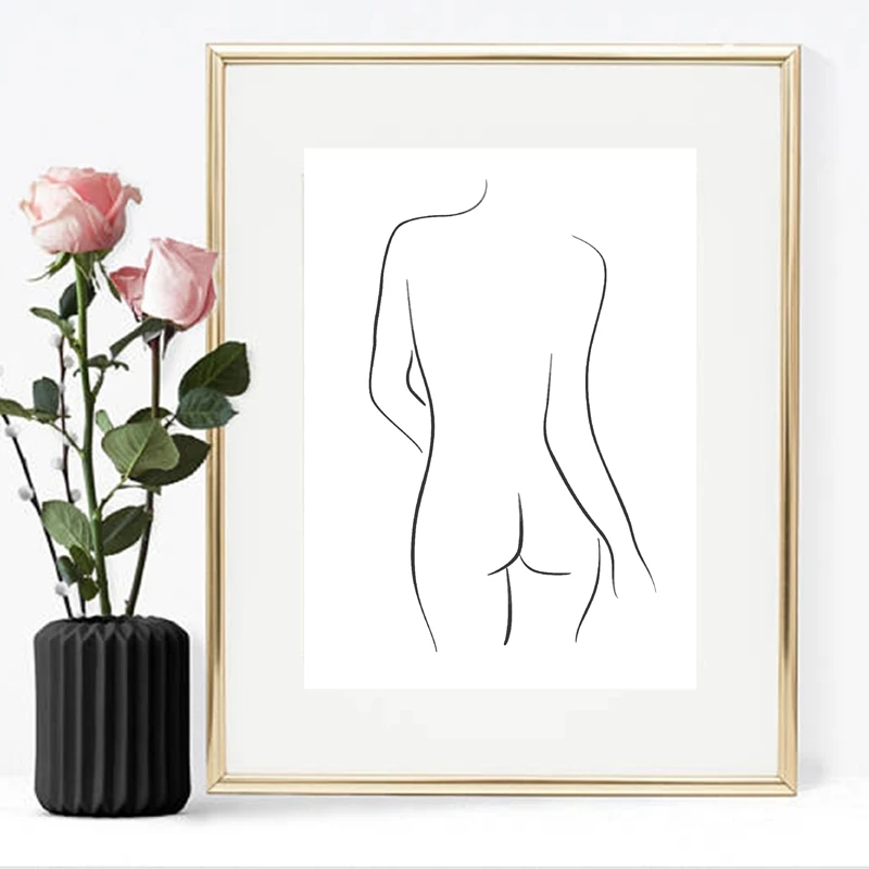 Naked Girl Poster Home Decor