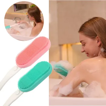 

Five Strokes Massage Bath Brush Soft Electric Shower Brush Long Handle Exfoliation Rubbing Back Brushes Detachable Deep Cleaning