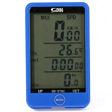 SD-576C Экран сенсорный для велосипеда компьютер велосипедный Спидометр Беспроводной Секундомер Большой Экран ЖК-дисплей Подсветка Водонепроницаемый ездить одометр спидометр