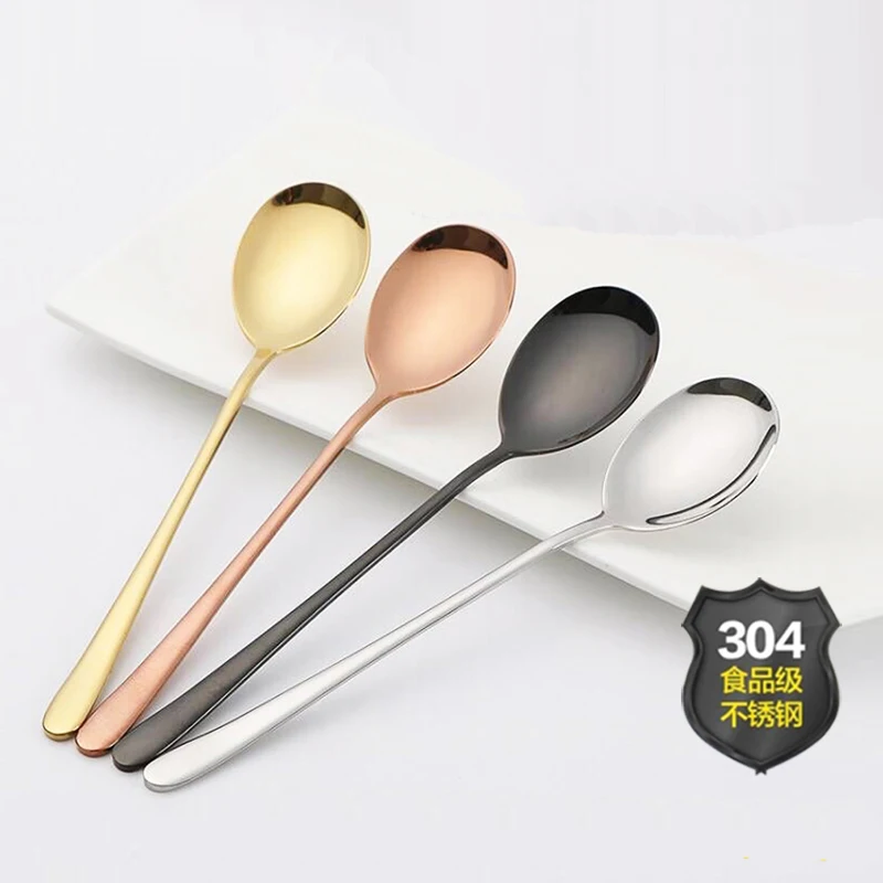 4color 304 Stainless Steel Korean Serving Spoon Set High Quality Mixing