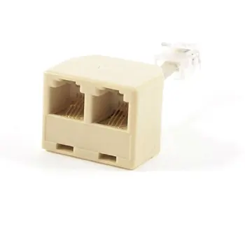 

Promotion ! Telephone RJ11 Male Line to Double RJ11 Female Jack Filter Splitter Adapter