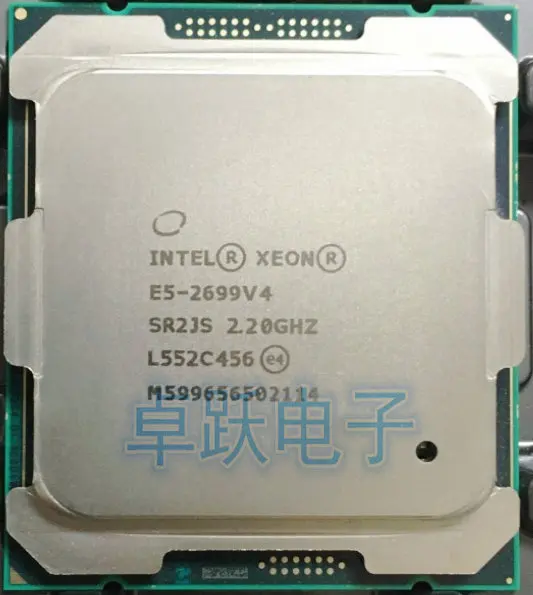 E5 2699V4 Original Intel Xeon 2699 V4 LGA2011 3 22 Cores 2 20 GHz 55MB 9.6GT/s Бесплатная доставка V4|xeon e5-2699|intel xeonxeon