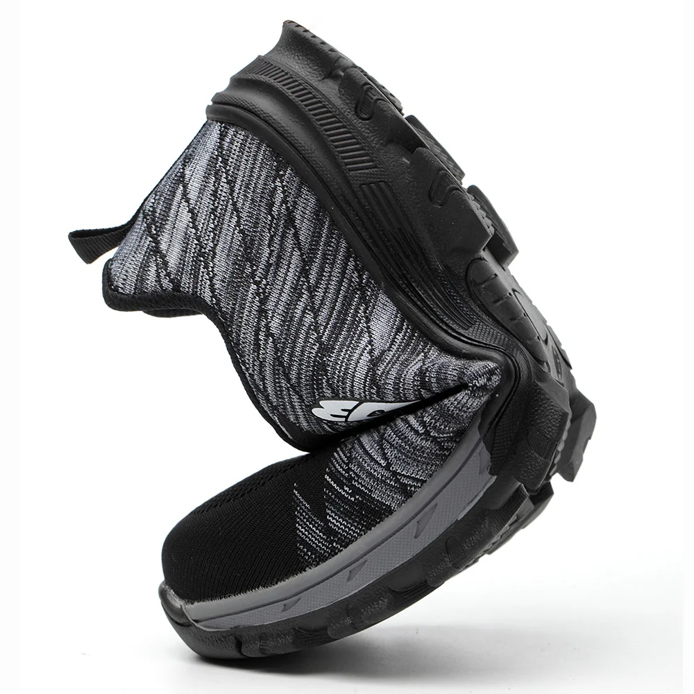 Купить Мужская мода, стальная безопасная обувь, летние дышащие ...