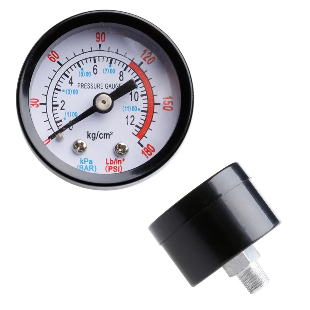 

Air Compressor Pneumatic Hydraulic Fluid Pressure Gauge 0-12Bar 0-180PSI