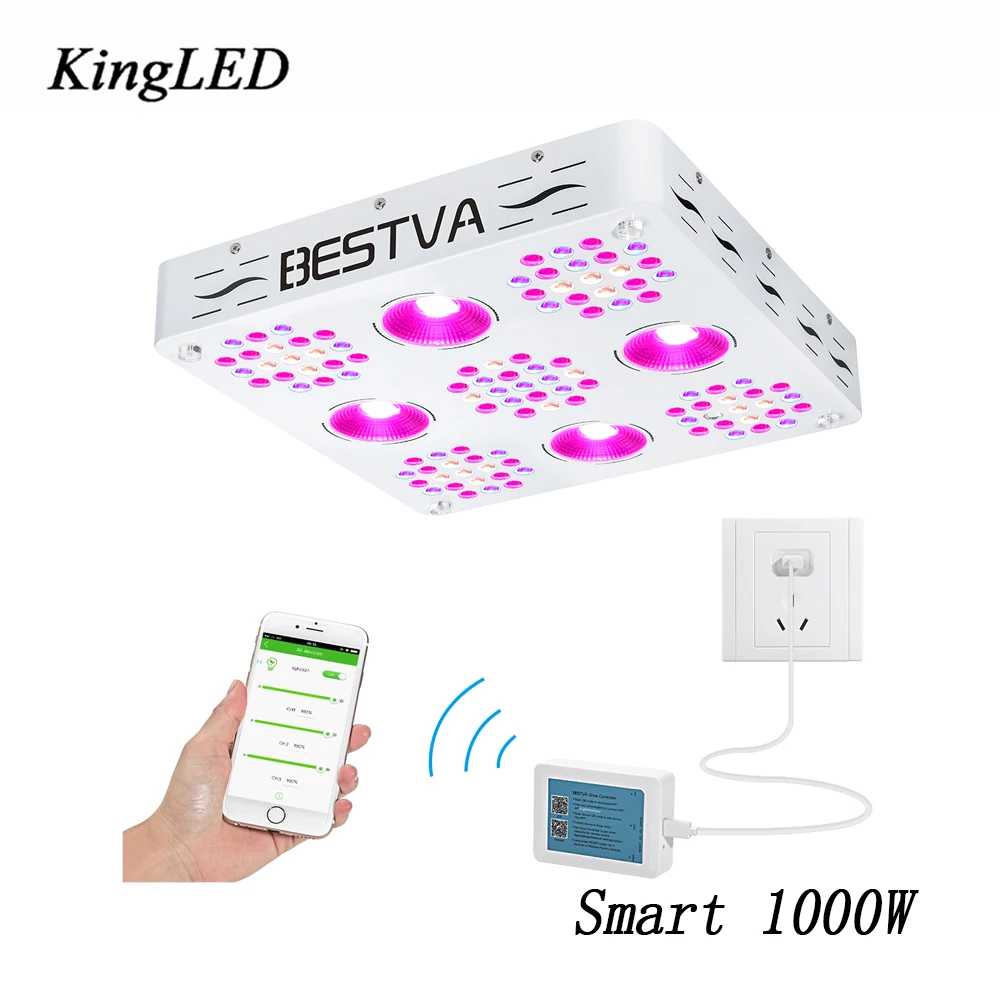 Smart 1000W LED Grow Light Full Spectrum 3 Mode Wireless Remote Control