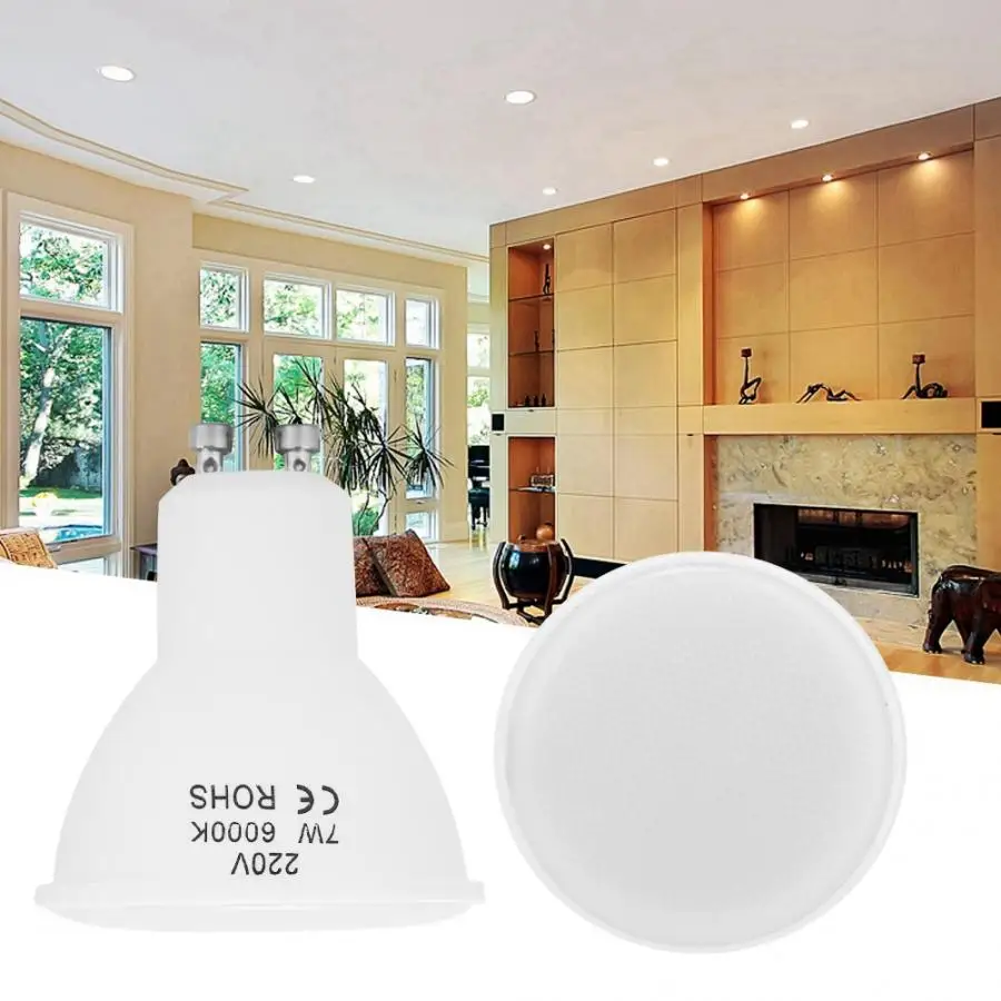 

LED Bulb AC220 7W GU10 LED Light Bulb Aluminum Decorating for Home Restaurant Hotel Bar