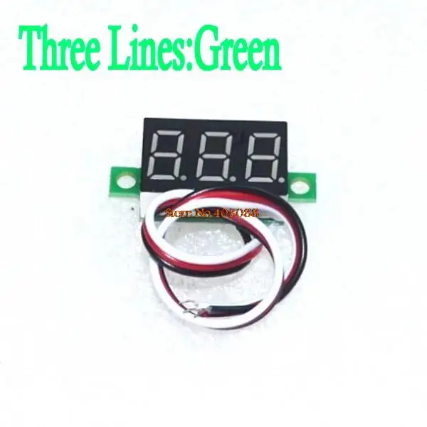 

0.36" Digital Voltmeter DC 0V-30V Three Lines 3 digit Voltage Panel Meter Display led Color : Green