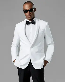 

groom tuxedos for wedding suit custom suits white mens wear 2020 high quality dress