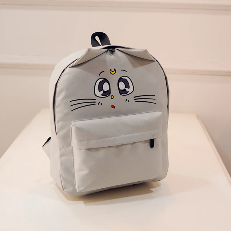 

Women Canvas Backpacks Cat Eyes Animal Printing School Bags For Teenagers Girl Rucksack Laptop Bagpack LXX9