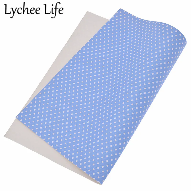 Lychee Life Dots напечатаны звезды кожа ткань A4 красочные 29x21 см PU ткань DIY ручной работы швейная одежда аксессуары - Цвет: 2