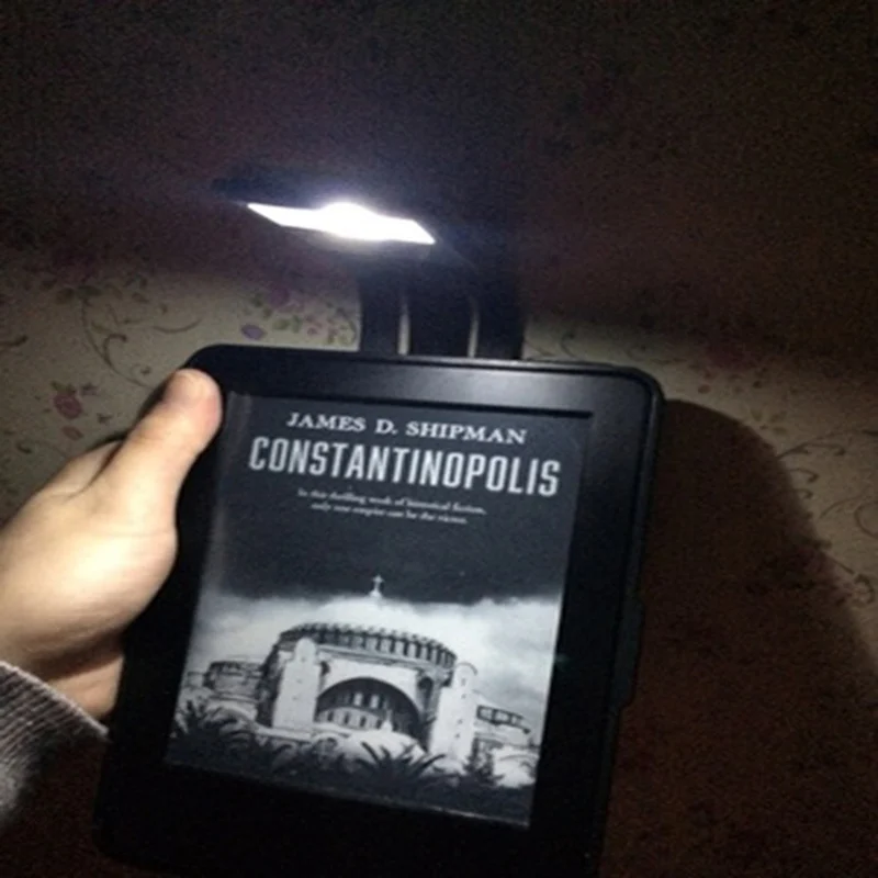  New Portable Clip-on led book light led reading book nightlight novelty ebook lamp white black blue - 32796151617