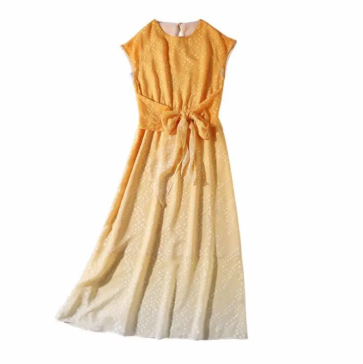 Online Gedicht schnee V kragen gedruckt ärmellose weste tasche kleid, casual und Knie