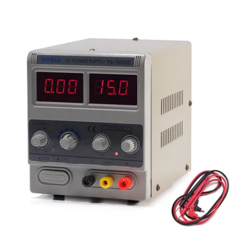 

YIHUA 1502DD DC Power Supply Adjustable Digital 15V 2A 0.1V 0.01A Voltage Regulators Phone Repair Mini Laboratory Power Supply